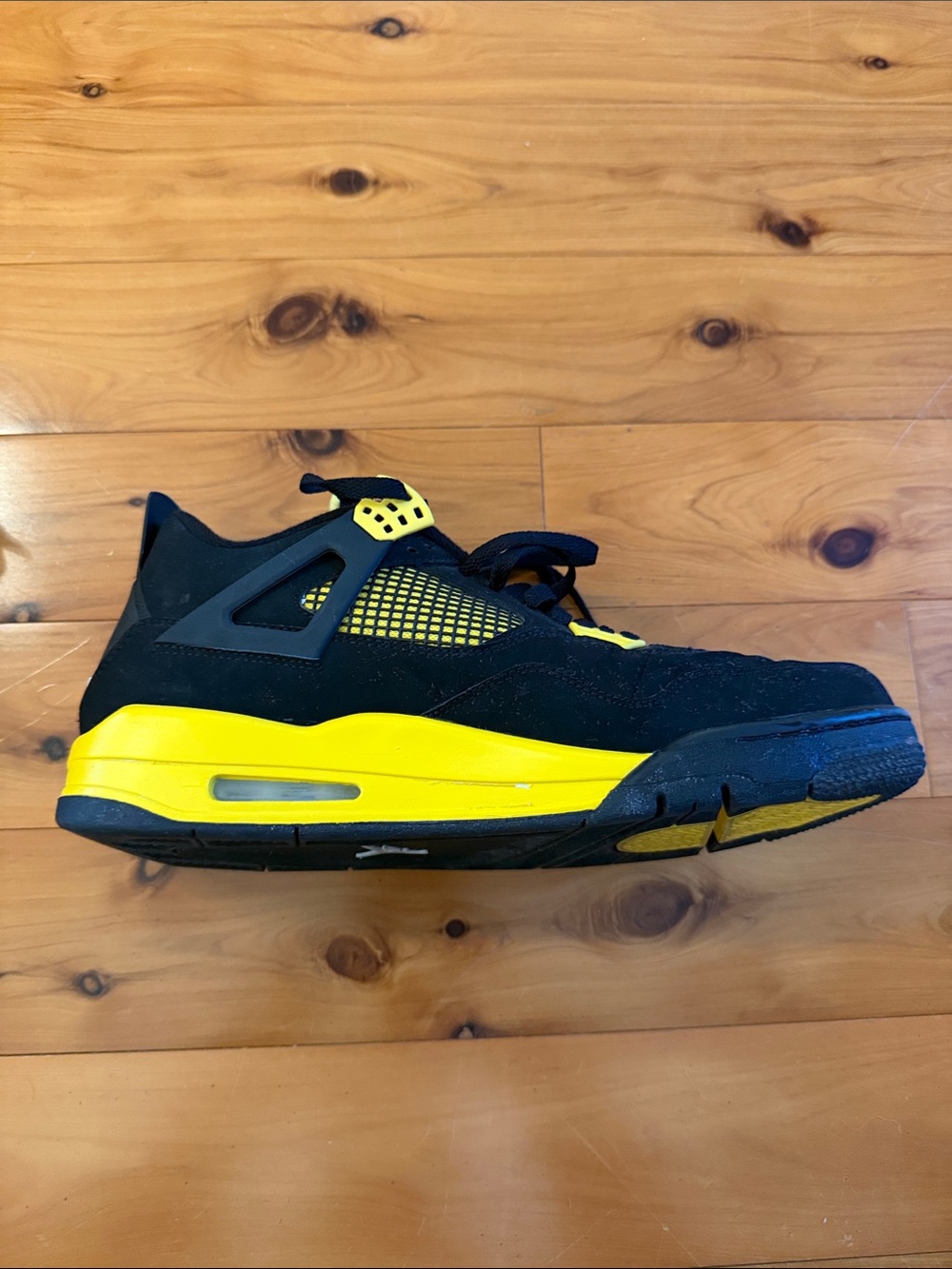 Jordan Black and Yellow Retro Style Sneaker - Picture 3 of 4